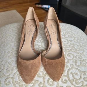 Jessica Simpson Heaton Wolverine Suede Heels 8